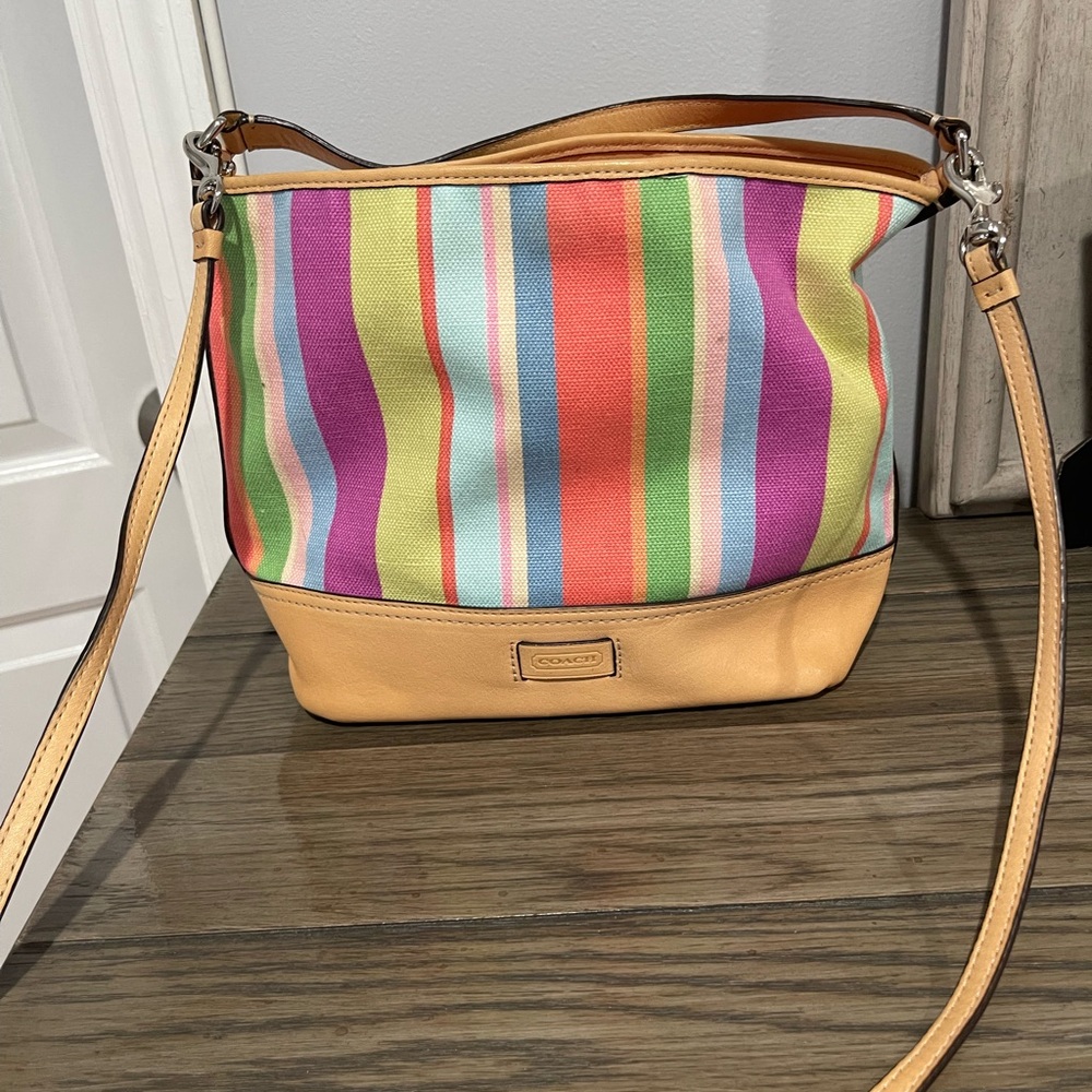 Coach Multicolor Striped Women's Bag